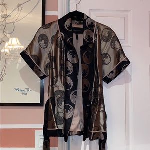 BCBG MaxAzria belted wrap shirt